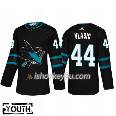 Børn NHL San Jose Sharks Trøje Marc-Edouard Vlasic 44 Adidas 2018-19 Alternate Authentic